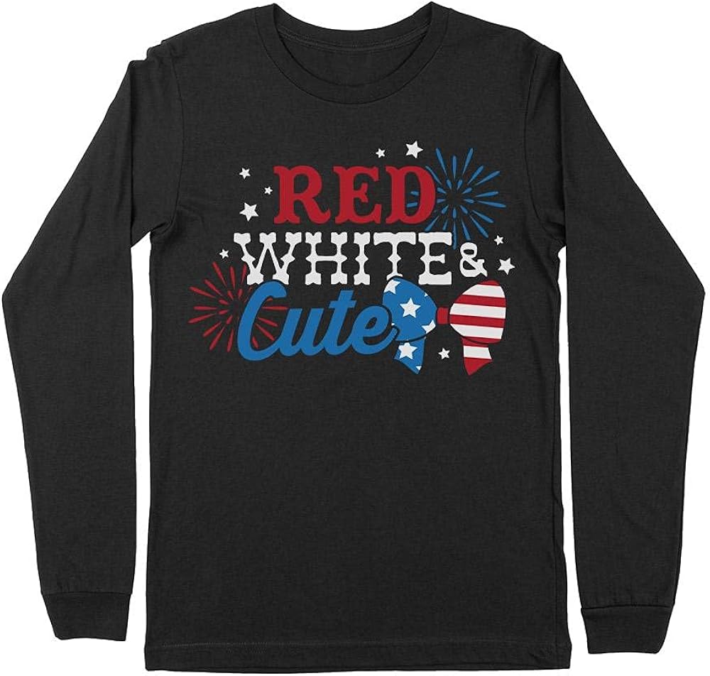 Red White and Cute Kids Long Sleeve TShirt Youth Clothing