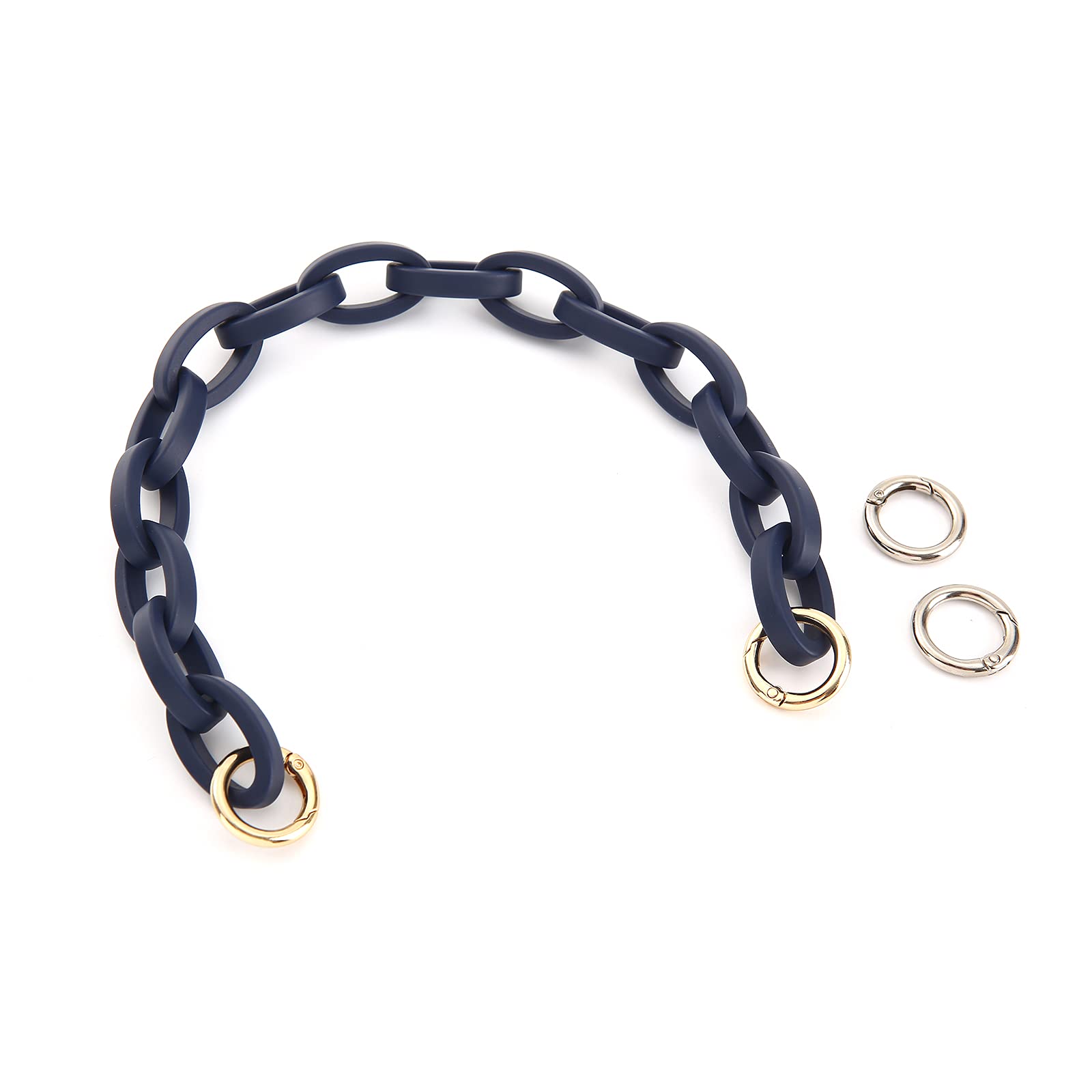 Short Resin Bag Purse Handle Strap Replacement，Bag Decoration Chain，Bag Accessories Charms (Dark Blue)