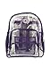 Super Heavy Duty Clear Backpack Durable 0.5mm Vinyl Completely See Through Daypack 17