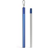 Sursip Water Filter Straw Reusable Stainless Steel Portable Outdoor Emergency Survival Gear for Camping & Hiking Travel Personal Water Purifier Filter Straw(1 Pack)