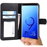 Abacus24-7 Samsung Galaxy S9 PLUS Case, Wallet with Flip Cover and Stand for the S 9+ Phone, Black