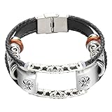 For Fitbit Alta HR and Fitbit Alta Bands,Somoder Handmade Vintage Fashion Alloy Leather Bangle for Fitbit Alta HR and Fitbit Alta,Ajustable 5.5