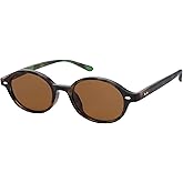 JOOX Retro Oval Sunglasses for Women Round Sunnies Y2K Lightweight Narrow ShadesTrendy UV400 protection