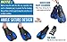 Swim Fins Short Floating Training Swimming Fins for Men 6-7 Women 7.5-8.5 US Size Ankle Width 2.9 Inch Rubber Flippers for Swimming Scuba Diving Snorkeling Watersports – Blue