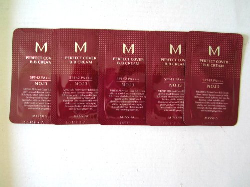 Missha M Perfect Cover BB Cream Spf42 (#13) X (5)Samples