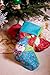 Clever Creations Plush Snowman Patchwork Christmas Stocking Red, Blue and Green Design | Stuffed Dimensional Face, Hat and Tie | Soft Embroidered Cloth | Festive Holiday Décor | Measures 16.5”