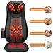 Fitfirst Back Massage Cushion Car Seat Massager Shiatsu Rolling Kneading Vibration for Full Back and Neck with Heat Function