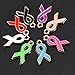 JETEHO 60 pcs Assorted Enamel Ribbon Awareness Charms Beads Dangle Pendant Accessories