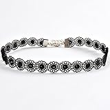 Jane Stone Vintage Black Lace Sunflower Tattoo Gothic Necklace Choker