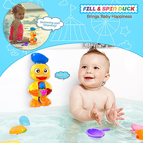Mowelai Bath Bathtub Toys for Children, Duck Bathtub Kids Toys with