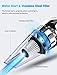 Holife Handheld Vacuum Cleaner Cordless, Lightweight Stainless Steel Filter Hand Held Vac with Rechargeable 2200mAh Lithium Battery, 30mins Hand Vacuum for Car Pet Hair