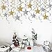 Lucky Party 30PCS Star Decorations in Silver & Gold Swirl Decorations Perfect for 50th Birthday Decorations Christmas Decorations Wedding Decorations