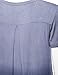 LL WT1085 Womens Dip Dye V Neck Short Sleeve Pleats Tunic Top L NAVY