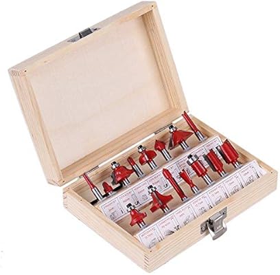 15 Pieces 6 35mm Woodworking Carbide Router Bit Sets 1 4 Inch