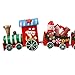 FEITONG 4 Pieces/set Wood Christmas Xmas Train Decoration Decor Gift