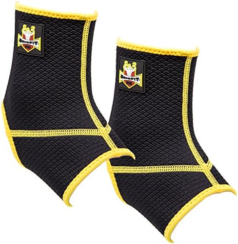Ankle Sleeve Support - Compression for Arthritis, Cross Fit, Gym workout, Running and Weight lifting - Neoprene Material - For Men &amp; Women - Premium Quality Gear (Pair; S)