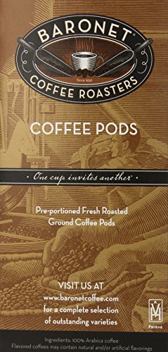 BARONET COFFEE DECAF HAZELNUT, 18-COUNT COFFEE PODS (PACK OF 3)