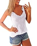 ZANZEA Women's Sexy Sleeveless Lace Crochet Tank Tops T Shirt Blouse Camis Vest White XL=US 12