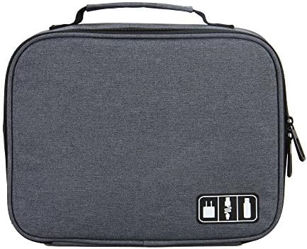 Veevan Portable Electronic Accessories Organizer Travel Carry Case(Grey)
