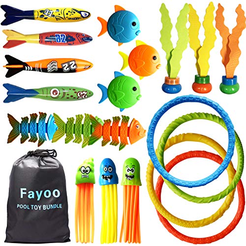 Fayoo Diving Pool Toys Sinking Underwater Summer Jumbo Pool Toy Gift Set Bundle for Kids