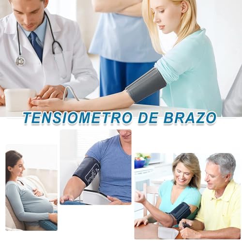 Tensiómetro de Brazo, Medidor Tension Arterial Digital Profesional, Tensiometro Automático para uso doméstico, Detector electrónico de frecuencia cardíaca, Blood Pressure Monitor
