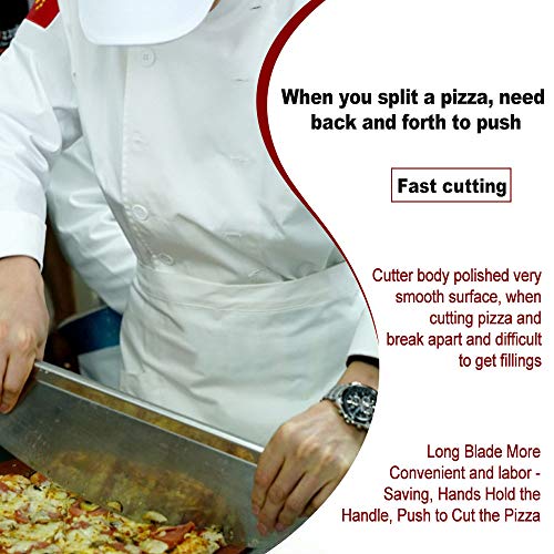 SHANGPEIXUAN Pizza Knife Rocker Cutter Stainless Steel Pizza Rocker 20 Inch