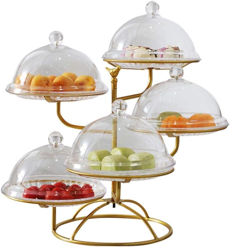 asterisknewly Multi-layer Fruit Tray Snack Rack Cake Stand （Without Cover）