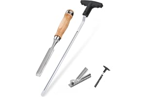 ELEMONY Golf Grip Removal Tool and Golf Grip Tape Removal Tool, V-Groove Grip Remover Saver 12“, High-Carbon Steel Gripping Tool, Golf Club Gripping Kit Golf Grip Tool