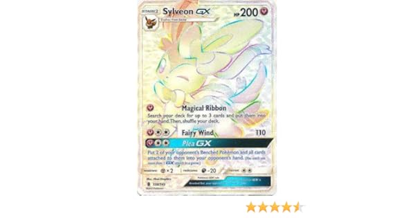 Pokemon Sylveon Gx 158145 Secret Rare Sun Moon Guardians Rising