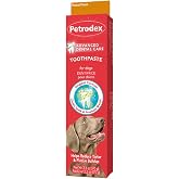 Petrodex Enzymatic Dog Toothpaste, Peanut Flavor, 2.5oz | Cleans teeth &amp; fights bad breath; reduces plaque &amp; tartar buildup; enzymatic, no-rinse formula; peanut flavor