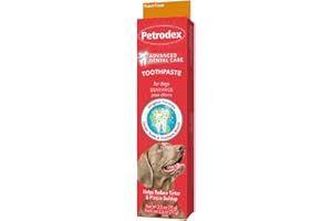 Petrodex Toothpaste for Dogs and Puppies, Cleans Teeth and Fights Bad Breath, Reduces Plaque and Tartar Formation, Enzymatic Toothpaste, Peanut Flavor, 2.5oz