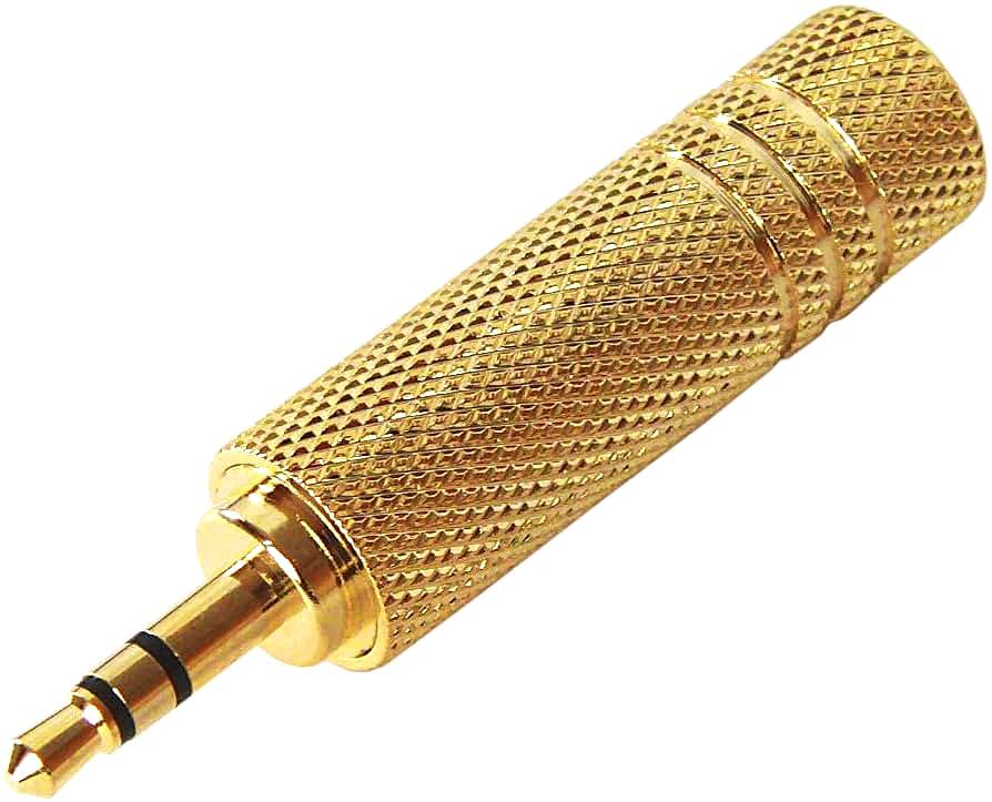 フジパーツ 6.3mm ステレオ標準ジャック(メス) ー3.5mm ステレオミニプラグ(オス) 変換プラグ PLG-N5505商品画像