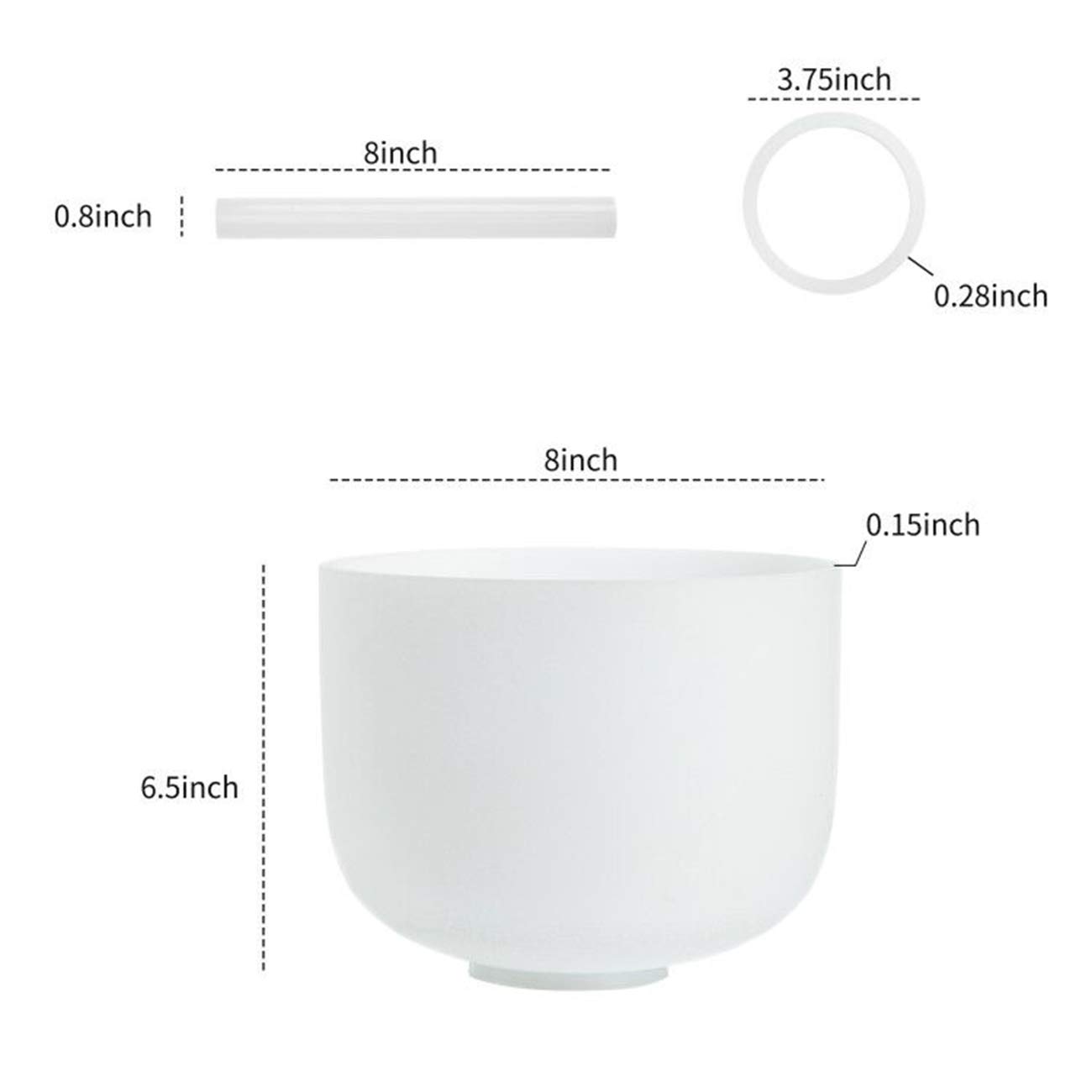 Mua SOLSHINE Crystal Singing Bowl B Note 440HZ 8 inch Crown Chakras ...