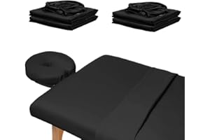 2 Sets of Reusable 3-Piece Massage Sheets，MCWLKJ Soft Microfiber Massage Table Sheets Includes Massage Table Cover Massage Fi