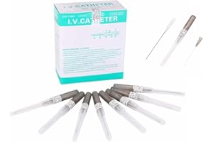 KINGWEI Piercing Needles,50PCS 16G IV Catheter Needles 16 Gauge Disposable Stainless Steel Hollow Body Piercing Needles for Ear Nose Belly Navel Nipple Piercing(16G)