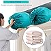 IHOMAGIC Laundry Bags Large 120L Foldable Storage Travel Bag with Drawstring Washable by Hand Dirty Clothes Bags for Home Dormitory Travel Bag Smile Fabric Bag Blanket Quilt Bag, Blue