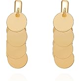 LIGHT RAIN Clip-On Earrings, All-Day Wear Gold & Silver Plated Stud, Hoop, Dangle Design Jewelry for Non-Pierced Ears