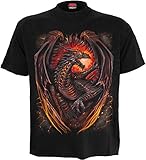 Spiral - Mens - DRAGON FURNACE - T-Shirt Black Plus Size