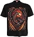 Spiral - Mens - DRAGON FURNACE - T-Shirt Black Plus Size