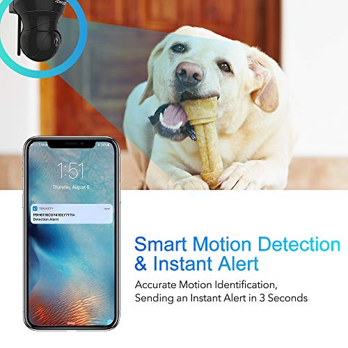 Pet Monitor Camera - TENVIS HD Wireless IP Camera w/Motion Detection, Two-Way Audio, Night Vision, iOS, Android App, Ideal Baby/Dog/Elder Security Camera
