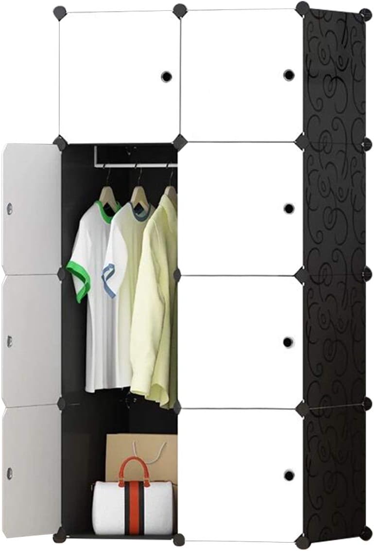 BRIAN & DANY 8 Cube Portable Wardrobe Closet with Doors 45 cm Deep