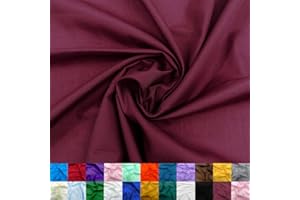 Ice Fabrics Cotton Polyester Broadcloth Fabric by The Yard - 60" Wide Soft & Breathable Fabric for Sewing - Broadcloth Fabric by The Yard for Apparel, Bedding, Curtains - Burgundy - 3 Yards