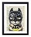 Bat Cat Super Hero Vintage Upcycled Dictionary Art Print - 8x10 inches