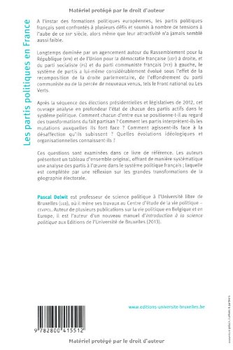 Les Partis Politiques En France Amazon De Delwit Pascal Fremdsprachige Bucher