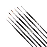 Detail Painting Brush Set - 7 Miniature Brushes for Detailing & Art Painting - Acrylic, Watercolor, Oil - Models, Airplane Kits, Nail Painting