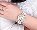 Fashion Classic Rose Gold Women's Cute Watch,Analog Quartz Water Resistant Wrist Watch with White Dial and Leather Strap