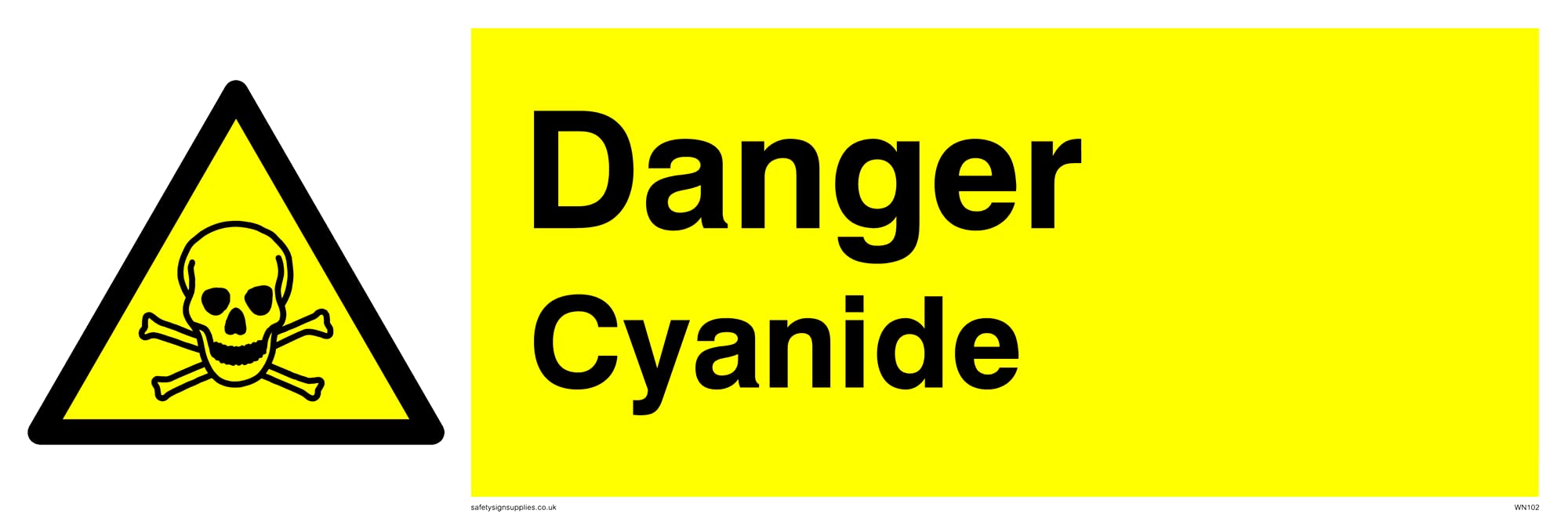 Pack of five - Cyanide Sign - 300x100mm - L31