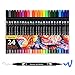 24 Marker Pens - Dual Tip Brush Pens with Fineliner Tip 0.4mm Art Markers for Adult Coloring Books, Drawing, Underlining (Pack of 24)