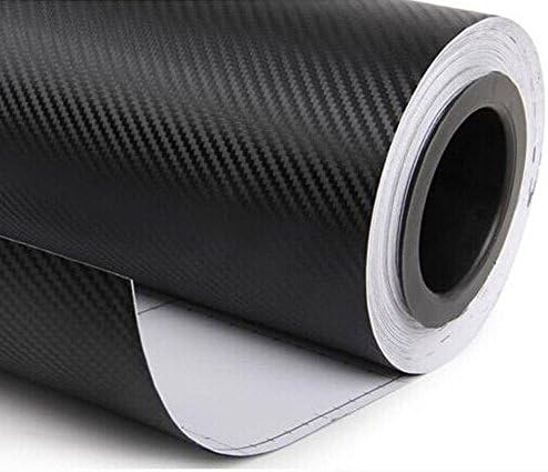 20"x50" 3d Black Carbon Fiber Vinyl Car Wrap Sheet Roll Film Sticker Decal Sales