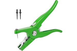 TOHONGADON Universal Livestock Ear Tag Pliers Perfect for Animal Livestock Pig Cow Cattle Goat Sheep Lamb Livestock Ear Tag Applicator Universal Tag Tool(Green)